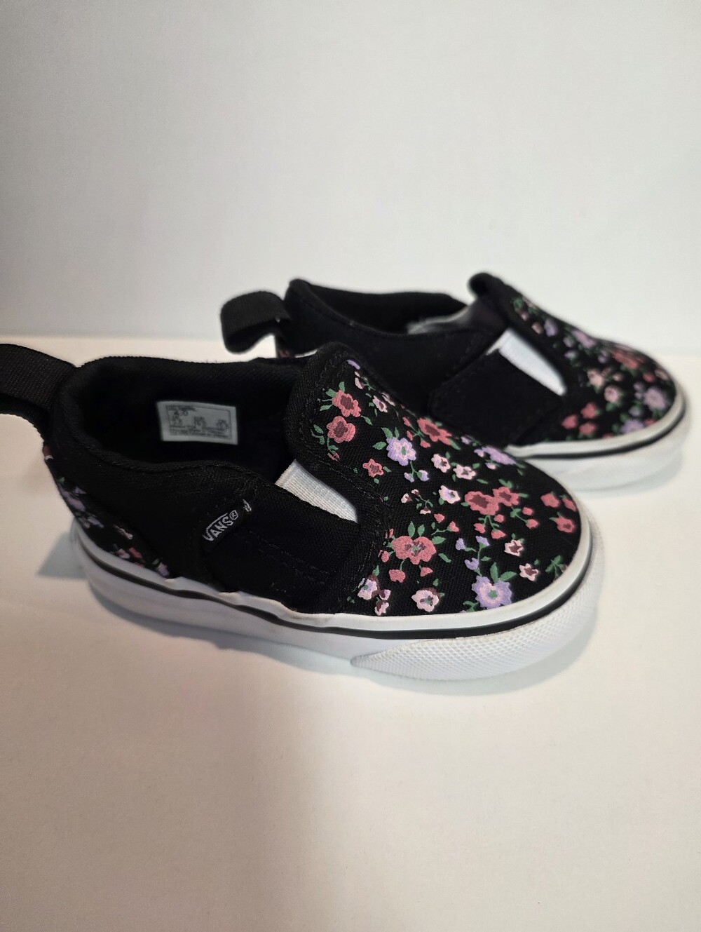 Vans Toddler Velcro Stretchy Floral Size 4